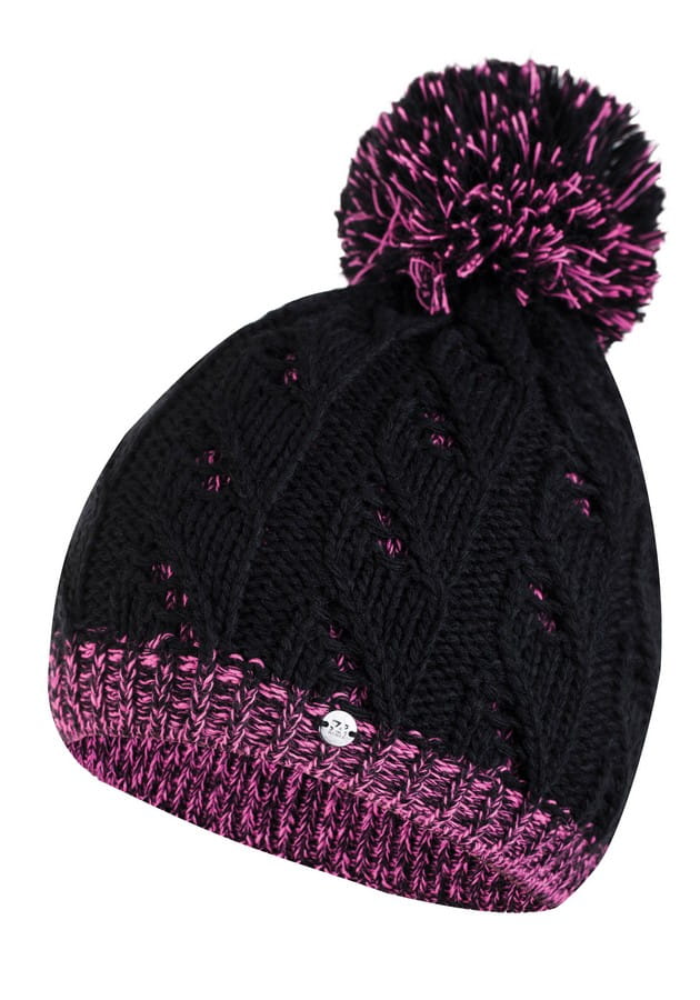 Catrina Women' Hat with Pompom Black and Pink
