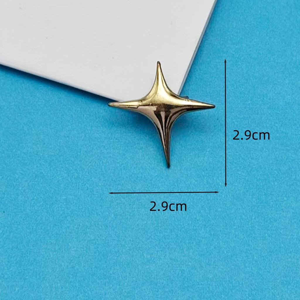 Niche Design Versatile Metal Starburst Brooch for Bag or Suit Decoration