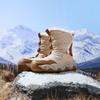 Anta Kids Trendy Fashion Thickened Warm Non-Slip High-Top Boots Kids Boots Two-Tone-Gray Oat-Milk-Brown Whole-Wheat-Brown A22446927-1