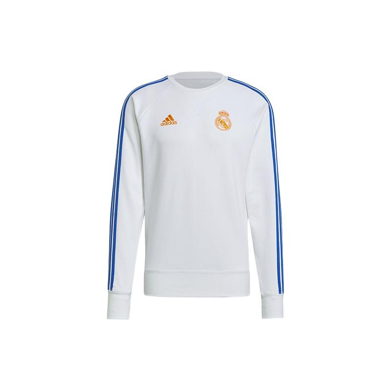 Men s adidas Real Real Madrid Soccer/Football Training Sports Round Neck Pullover White GR4341 XXL