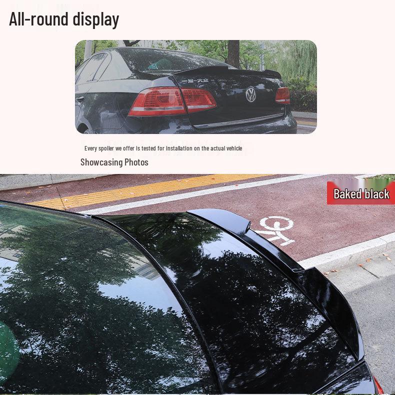 Compatible Volkswagen Magotan B7 Rear Spoiler, Blade Style (2012-2016), No-Drill Easy Install.