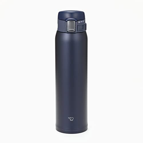 ZOJIRUSHI Water Bottle Direct Drinking [One Touch Open] Stainless Steel Mug 600ml Navy SM-SF60-AD
