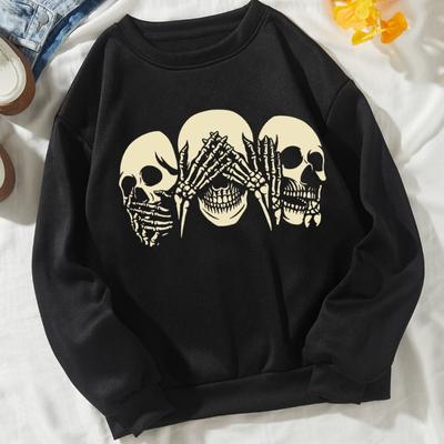 Hooded Sweatshirt for Women In Autumn Winter with Thickened Fleece No Hat Print Trendy Brand Loose Casual Sweatshirt Pullovers & Long Sleeves Men’s