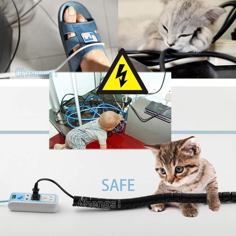 1/2 stücke Kabel Hülse Organizer Kabel Draht Wrap Spiralschlauch Kabel Management Hülse für Home Office PC TV