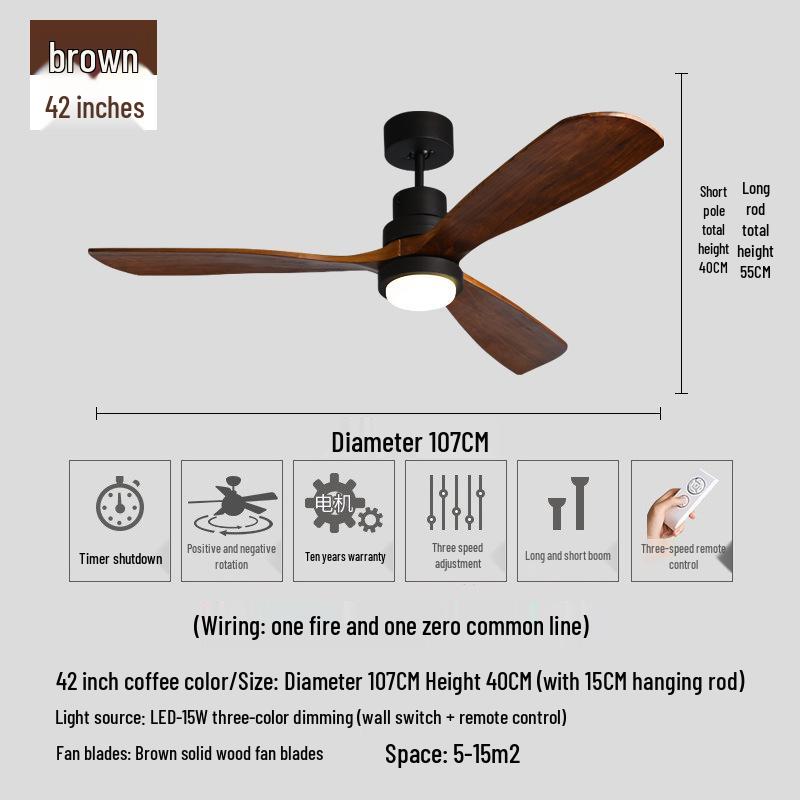 Nordic Modern LED Ceiling Fan Light for Living Room and Bedroom