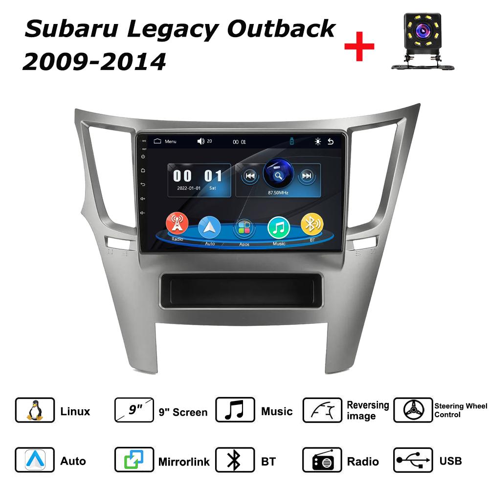

Car Radio Multimedia MP5 Player Head Unit Stereo BT For Subaru Legacy Outback 2009-2014 серебряный