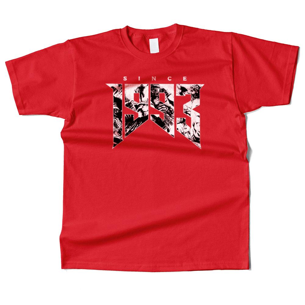 Mens Cotton Doomed Since 1993 Graphic High Quality T Shirt Street Casual Style Tee for Men and Women