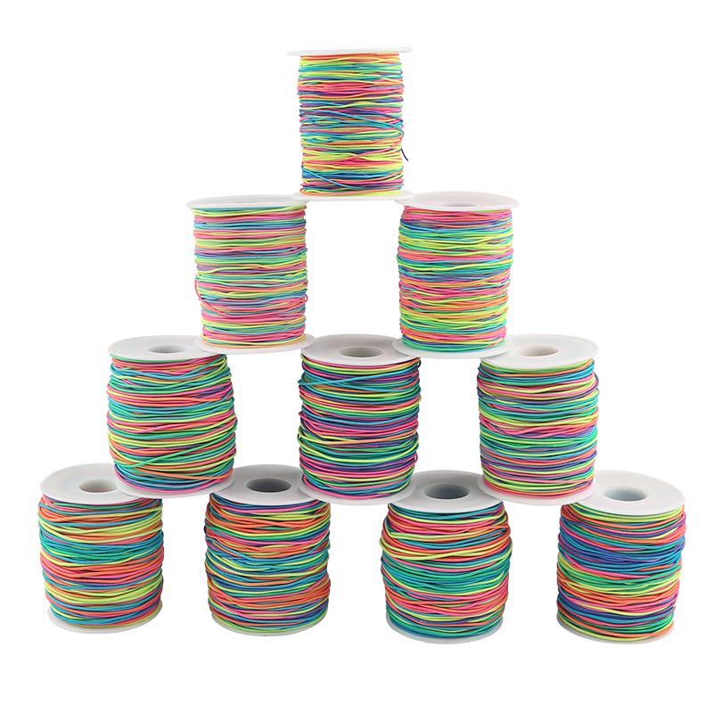 Multicolor 1.0-1.5mm DIY Elastic Thread for Handicrafts and Buddhist Beads