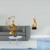 Antique Candle Stand And Resin Flame Figurine Decorative Burner Modern Art Sculpture for Living Room