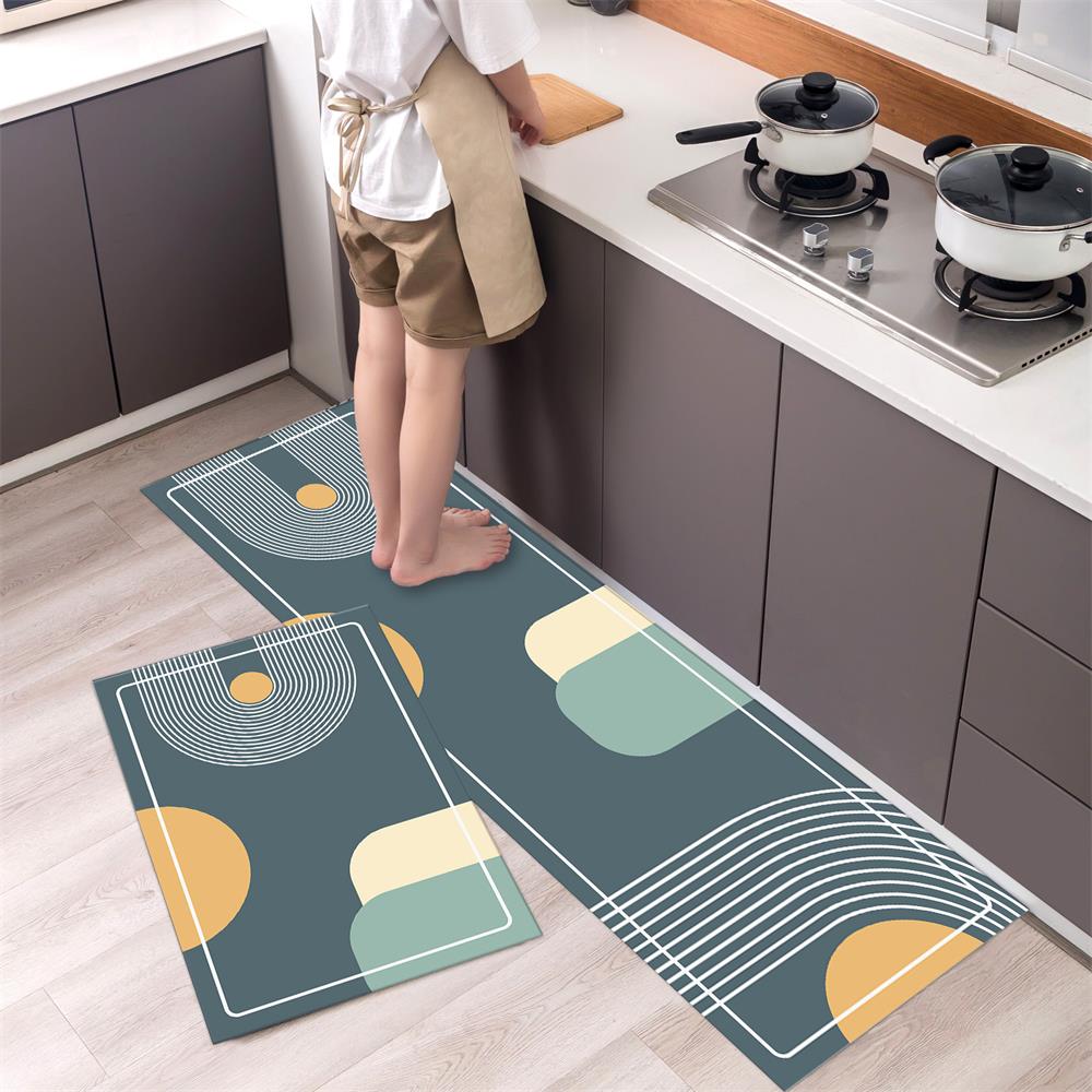 Küchenbodenmatte Fußmatte Badezimmer Wohnzimmer Eingang Bodenmatte Heimdekor Teppich Rutschfest Maschinenwaschbar Bereichsteppiche