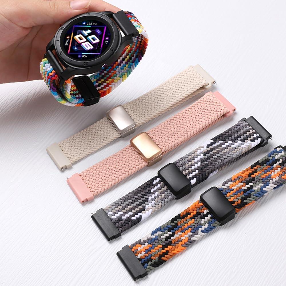 Strap for Amazfit bip 6 5 Watch Band Braided Magnetic Bracelet Correa amazfit GTR 3 4 Pro GTS 3 4 mini stratos balance 20mm 22mm