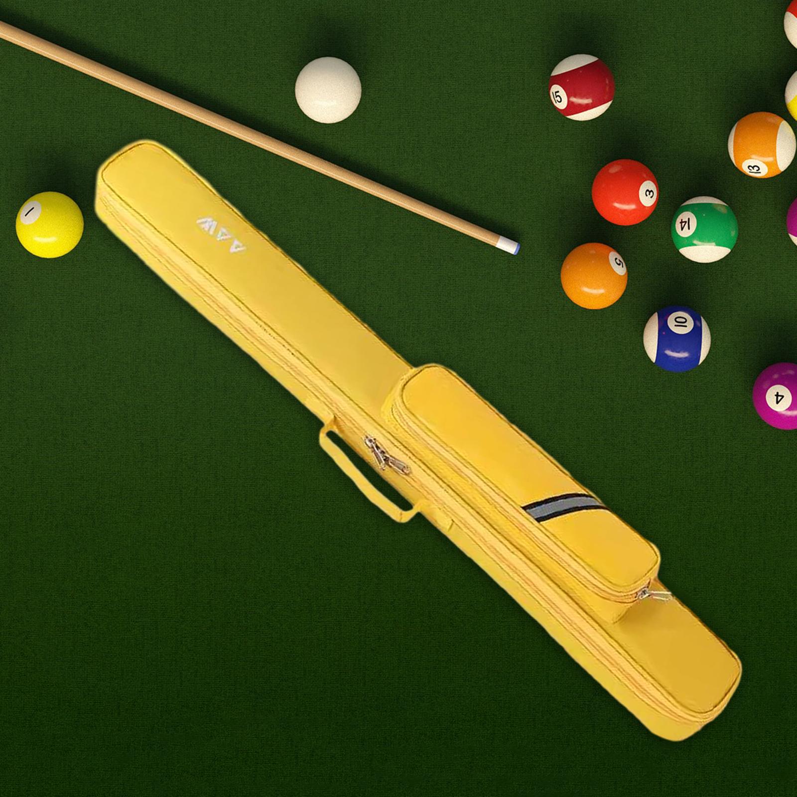 

Billiard Pool Cue Stick Case Adjustable Shoulder Strap Lightweight with Zipper for Travel Snooker 1/2 Snooker Billiard Stick Rod жовтий