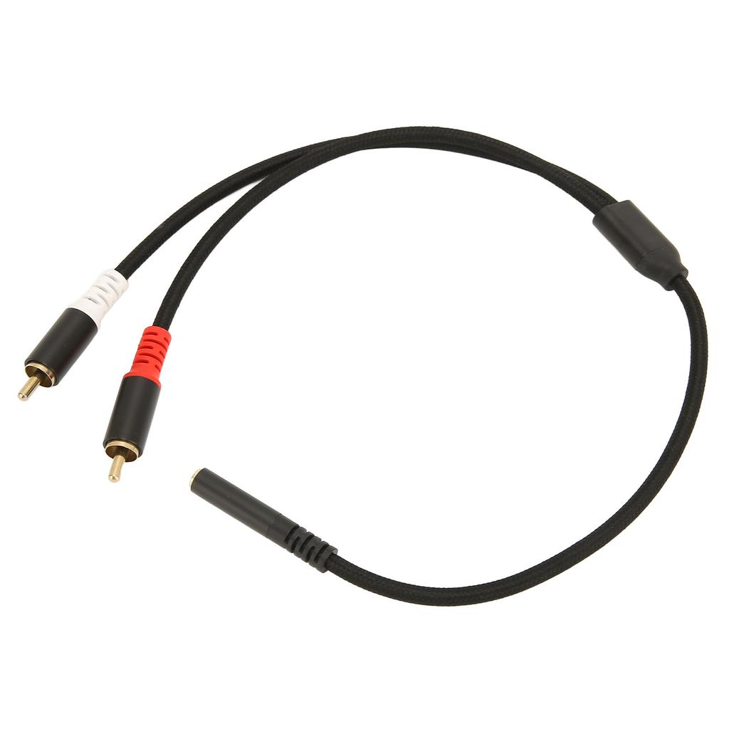 3.5mm to 2RCA Cable Female to Male Stereo Bidirectional Gold Plated Sound Y Splitter Cord for Phone MP3 Speaker 11.8in
