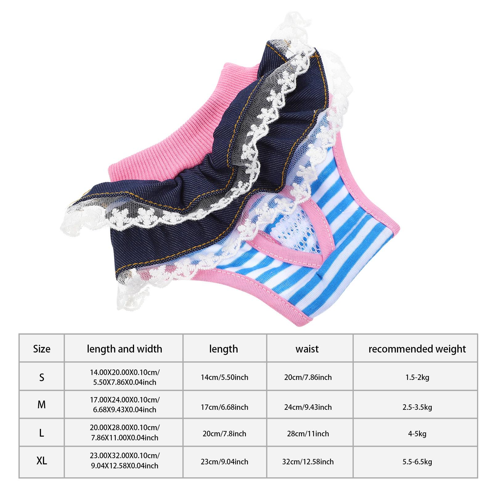 Washable Female Dog Diaper Soft Comfortable Cotton Puppy Sanitary Panties Reusable Dog Period Panties Pet Underwear Diaper