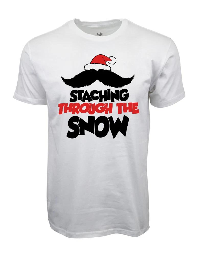 Staching Through The Snow Christmas Graphic T Shirt S
