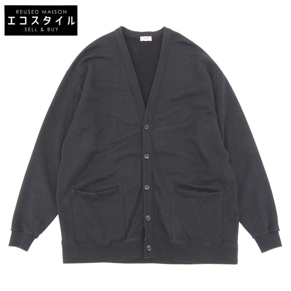 CELINE Back Logo Cardigan Top Men's Black XS 2Y672670Q tops XS blackUsed