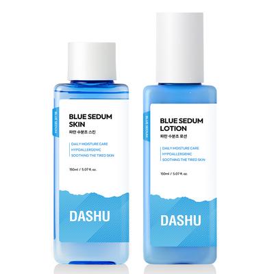 Pánská modrá hydratační pleťová maska ​​150ml + pleťové mléko 150ml, 1 sada