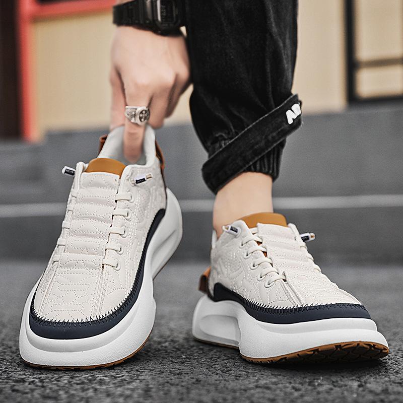 Winter new leisure sports running thick-soled heightening non-slip wear-resistant dad shoes