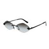Luxury Wolf Head Brand Rimless Sunglasses Women Men Frameless Metal Thin Leg UV Protection Designer Shades