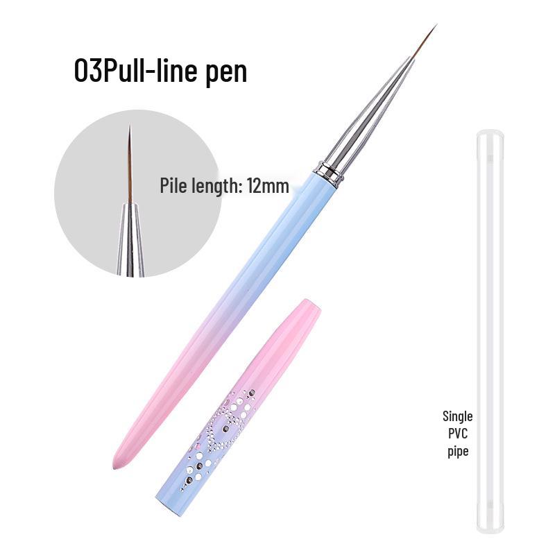 Nail Art Pen Set: 15-Piece Liner Gel Polish & Carving Blooming Brushes