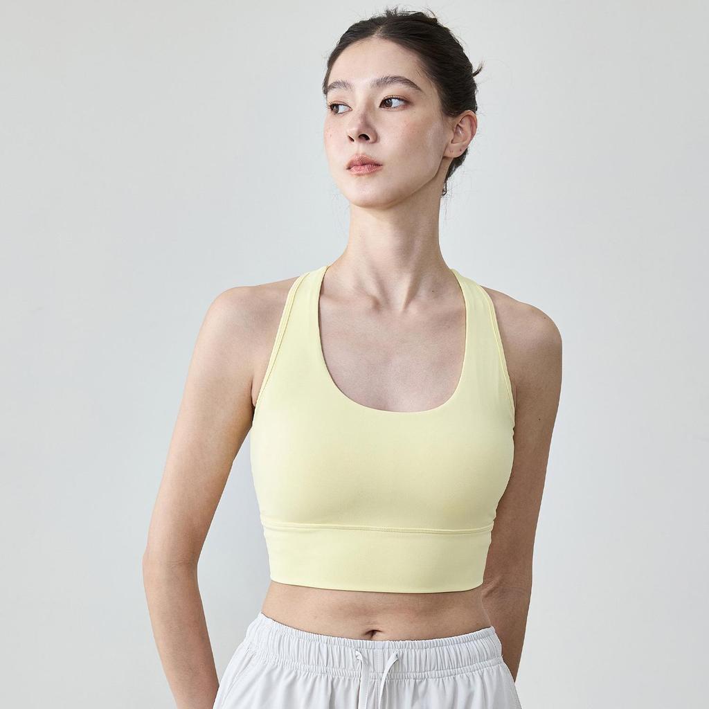 Women's Summer Slimming Racerback Yoga Bra with Chest Pads - Beautiful Back Design