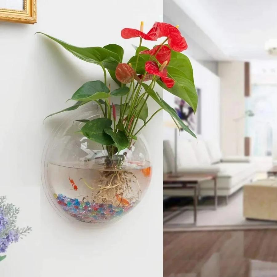 Hanging Flower Pot Glass Ball Vase Terrarium Wall Fish Tank Aquarium Container Hanging Glass Vase For Home Decor