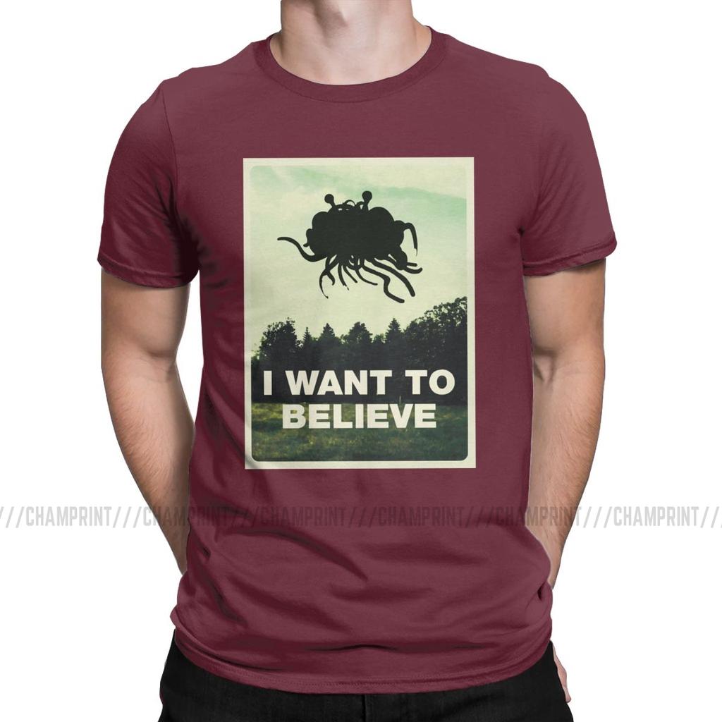 Flying Spaghetti Monsterism Believing T Shirts Men S T Shirts Pastafarianism Fsm Religion Church Novelty Tees