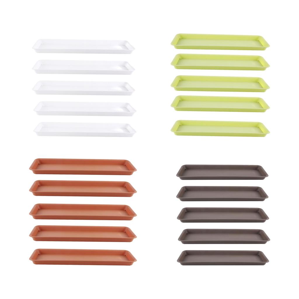 5Pcs Plant Saucers Plant Tray Planter Tray Versatile Rectangular Drip Trays for Garden Windowsill Courtyard Indoor Outdoor