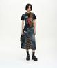 Andersson Bell Pleats Combo Flipped Denim Skirt Apa887W(Blue)