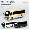 1/32 Scale Toyota Coaster Luxury Business Car Alloy Metal Die Cast Model Car Sound & Light Children Toy Gift for Kids Boy Present