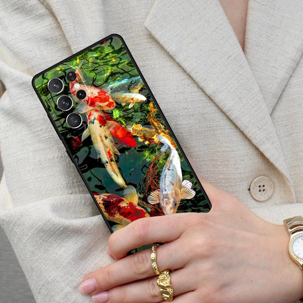 Japanese Koi Fish Cell Phone Case for Samsung Galaxy S26 Ultra S25 S24 S23 S22 S21 S20 Note10 Cover