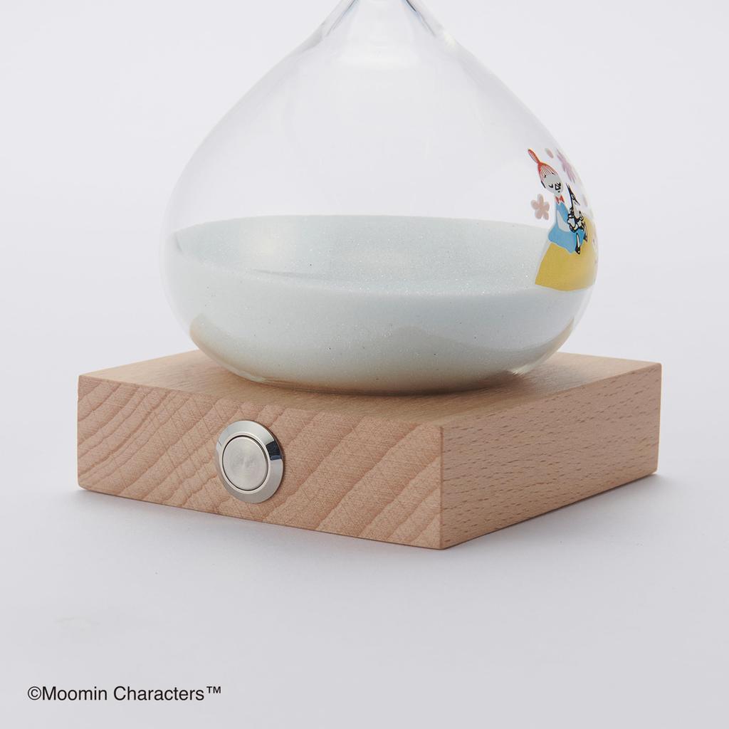 Chatani Moomin Hourglass with Counter and LED X X Item Number 15-Minute Light, Clear, H15.5 W7.5 D7.5cm, "FunScience" 152-333242W