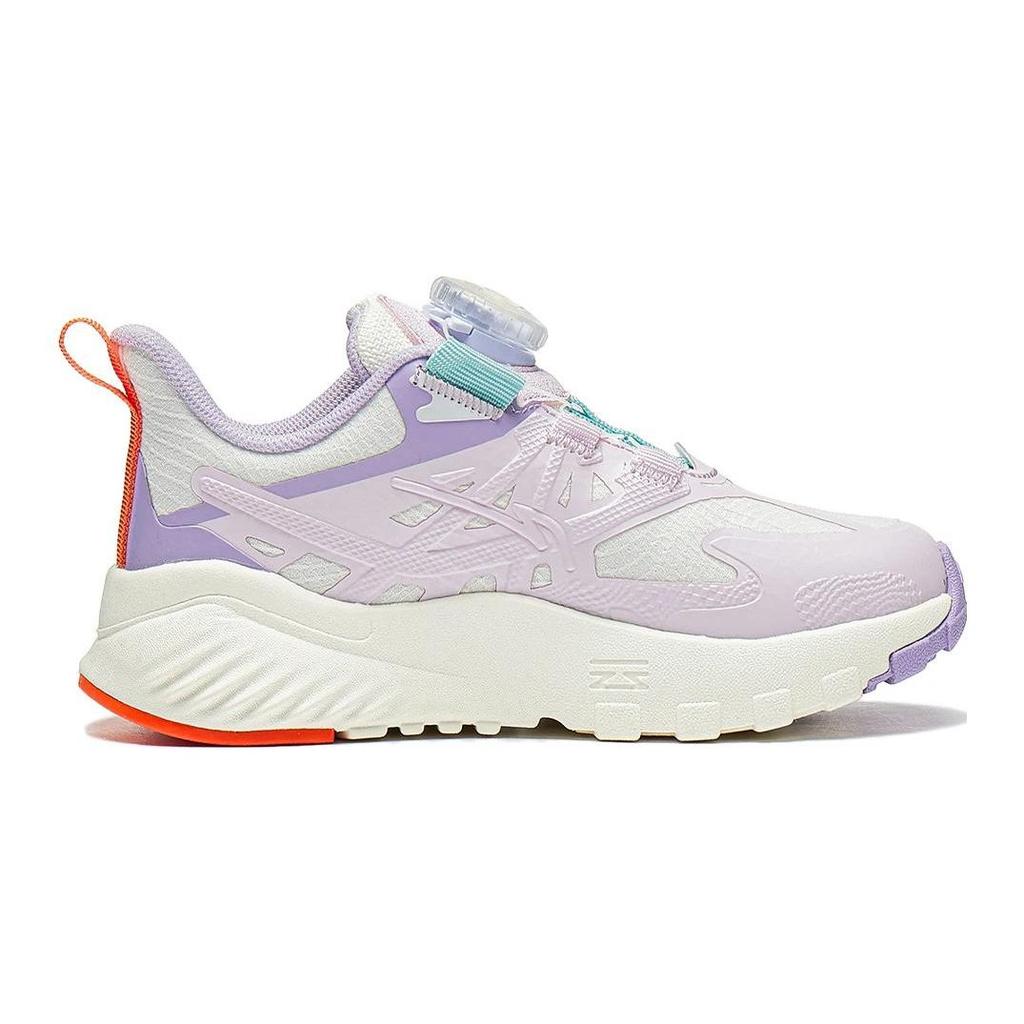 Li Ning Kids Flash Shadow V6 Comfortable Shock Absorbing Durable Low Top Running Shoes Kids Running Shoes Purple White YKNT112-4