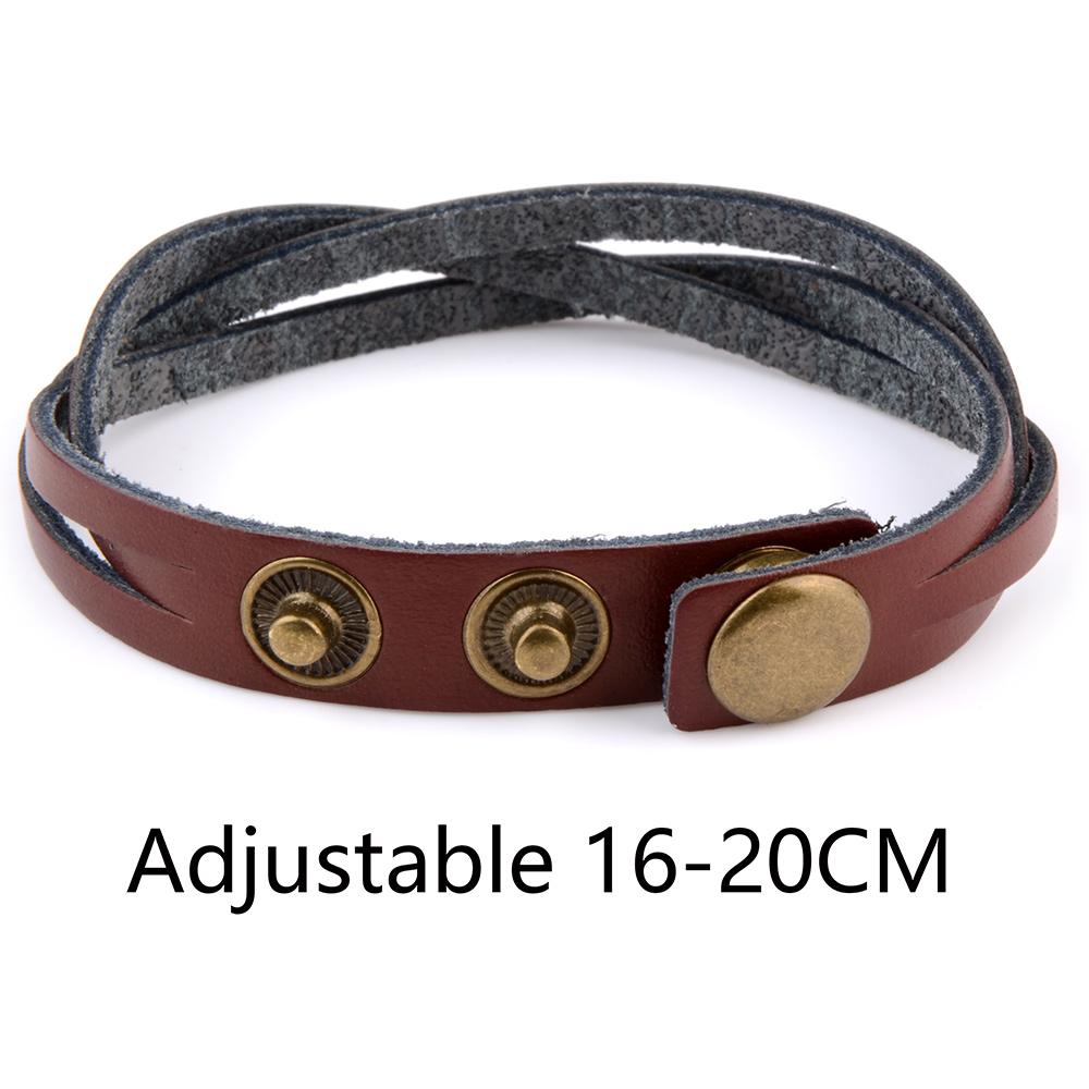Chanfar Heiße Verkäufe Retro Lederarmband Verstellbares Armband für Damen und Herren Einfacher Stil Schmuck