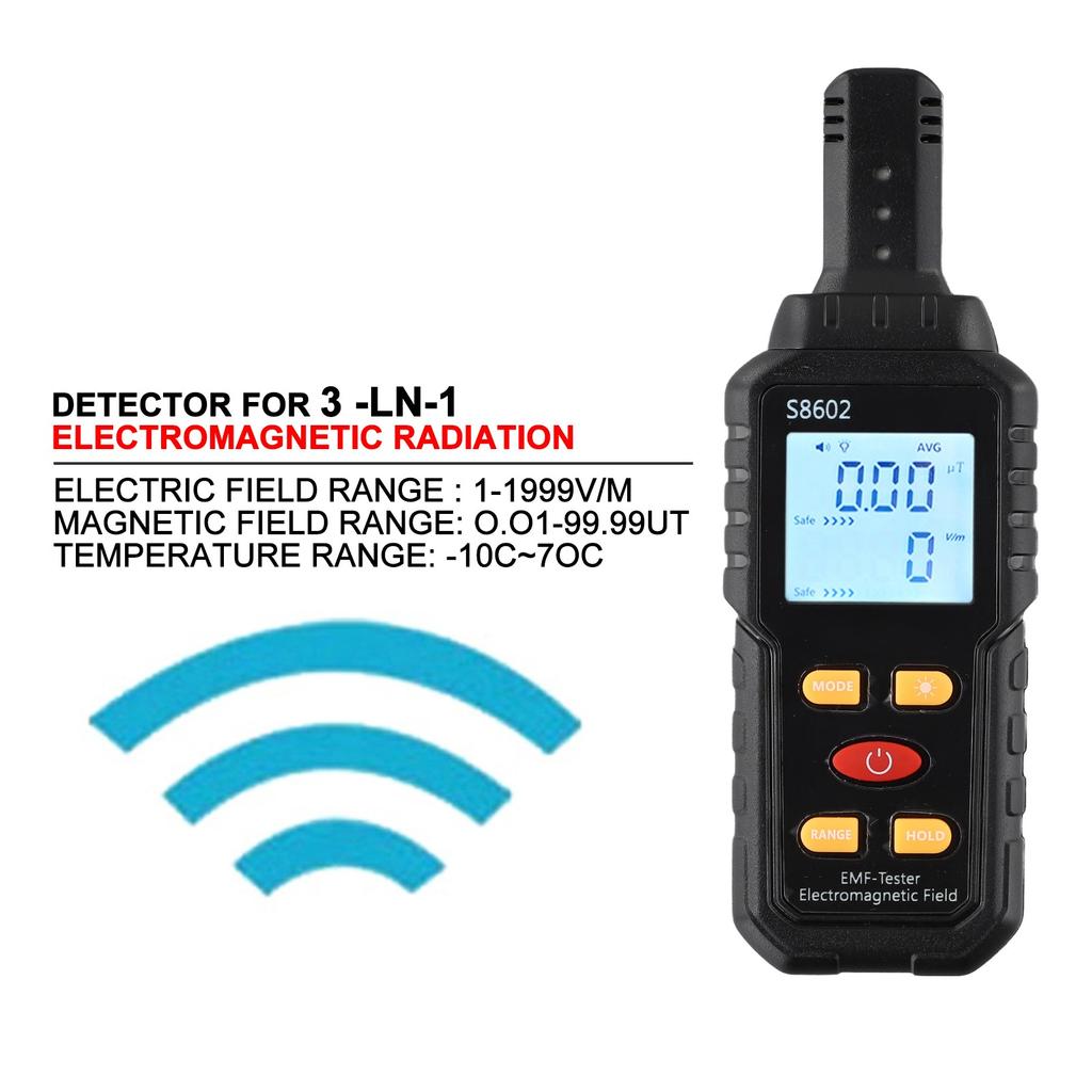 3 In 1 Digital Radiation Dosimeter Geiger Counter EMF Electromagnetic Radiation