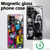 B-BonS Fashion J-JoviS Phone Case For Samsung S25 S24 S23 S22 S21 S20 Plus Ultra Note20 Glass Magnetic Case