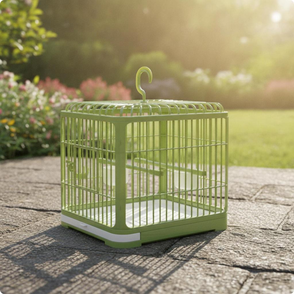 Acrylic Bird Cage with PET Sliding Door Simple to Clean for Home, Tabletop