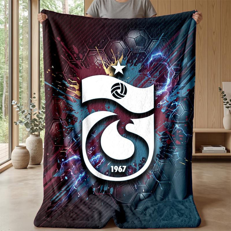 Coperta in Morbido Pile di Flanella Trabzonspor FC Leggera Accogliente Calda Coperta da Lancio per Divano Letto Decorazione per la Casa