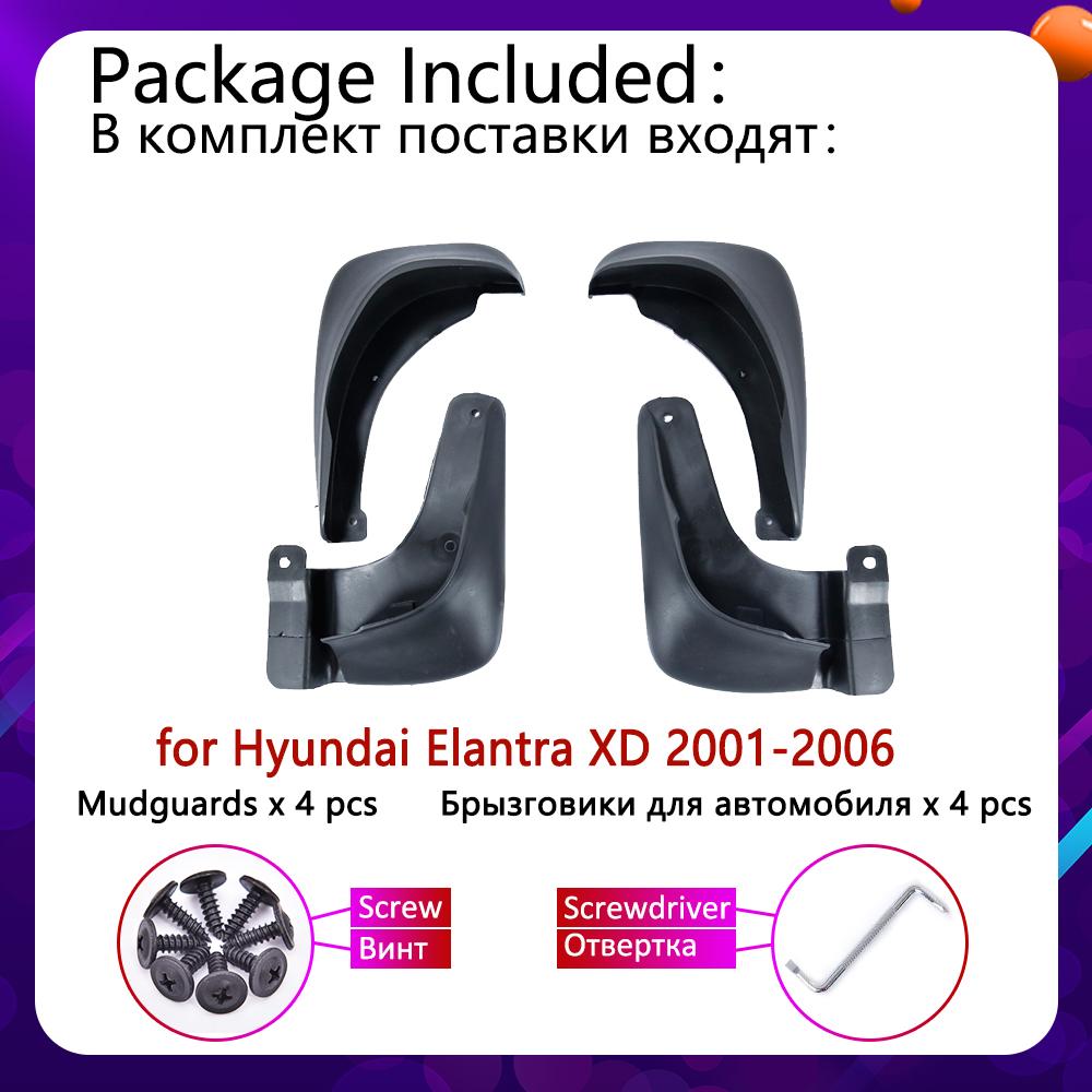 4 PCS Car Mudguards For Hyundai Elantra XD 2001 2002 2003 2004 2005 2006 Cladding Splash Mud Flaps Guards Mudflap