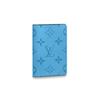 Classic Monogram Fashion Pocket Leather Card Holder Wallet Men Wallets Denim-Blue M30760