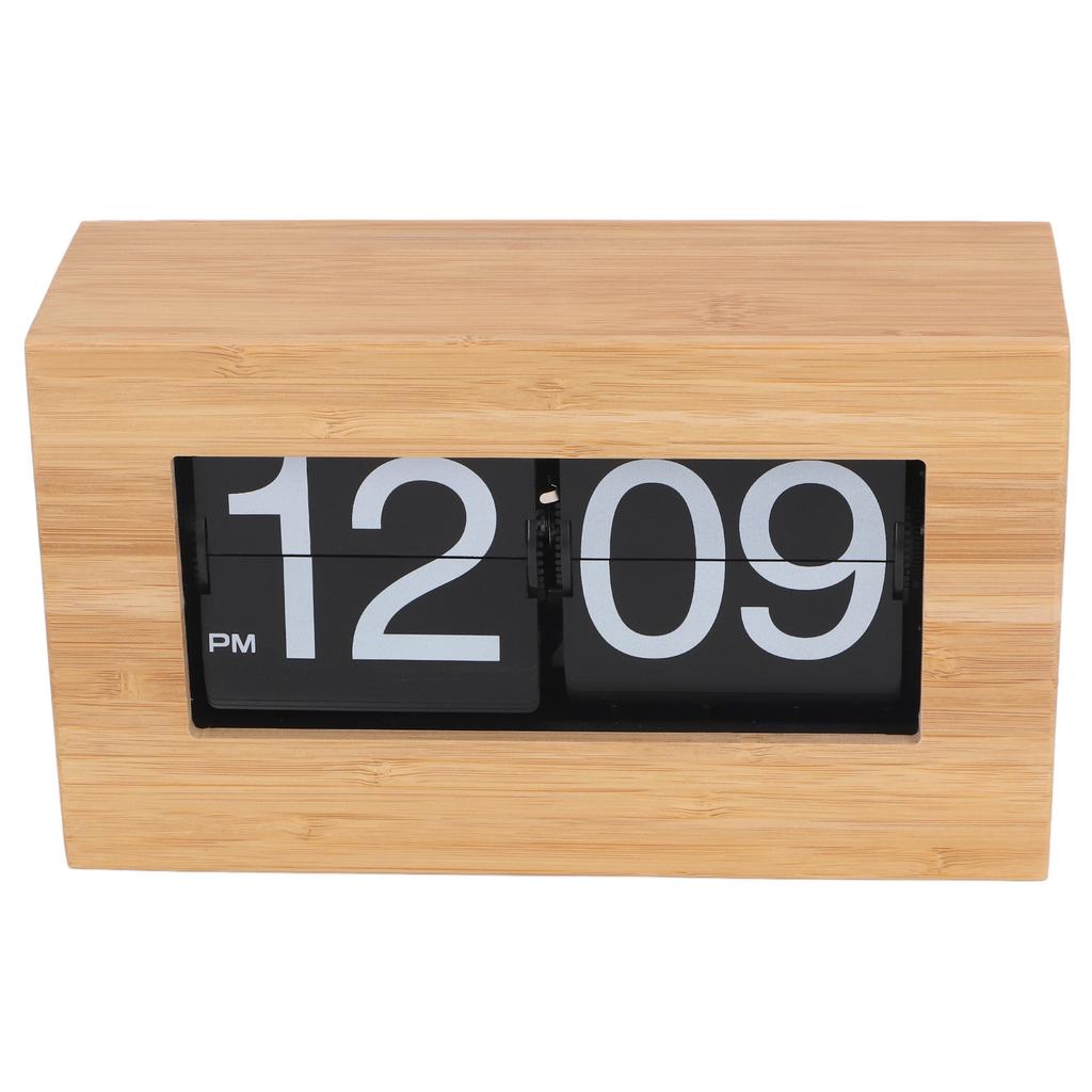 Auto Flip Clock Vintage Retro Large Number Flip Down Desk Table Clock for Home Living Room Office
