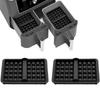 2 Piece Portable Silicone Air Fryer Waffle Mold Square/Rectangular Non-stick Waffle Maker Heat-resistant Waffle Tray Pastry