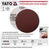 YATO Self-Adhesive Circular Sandpaper for Angle Grinders and Pneumatic Polishers