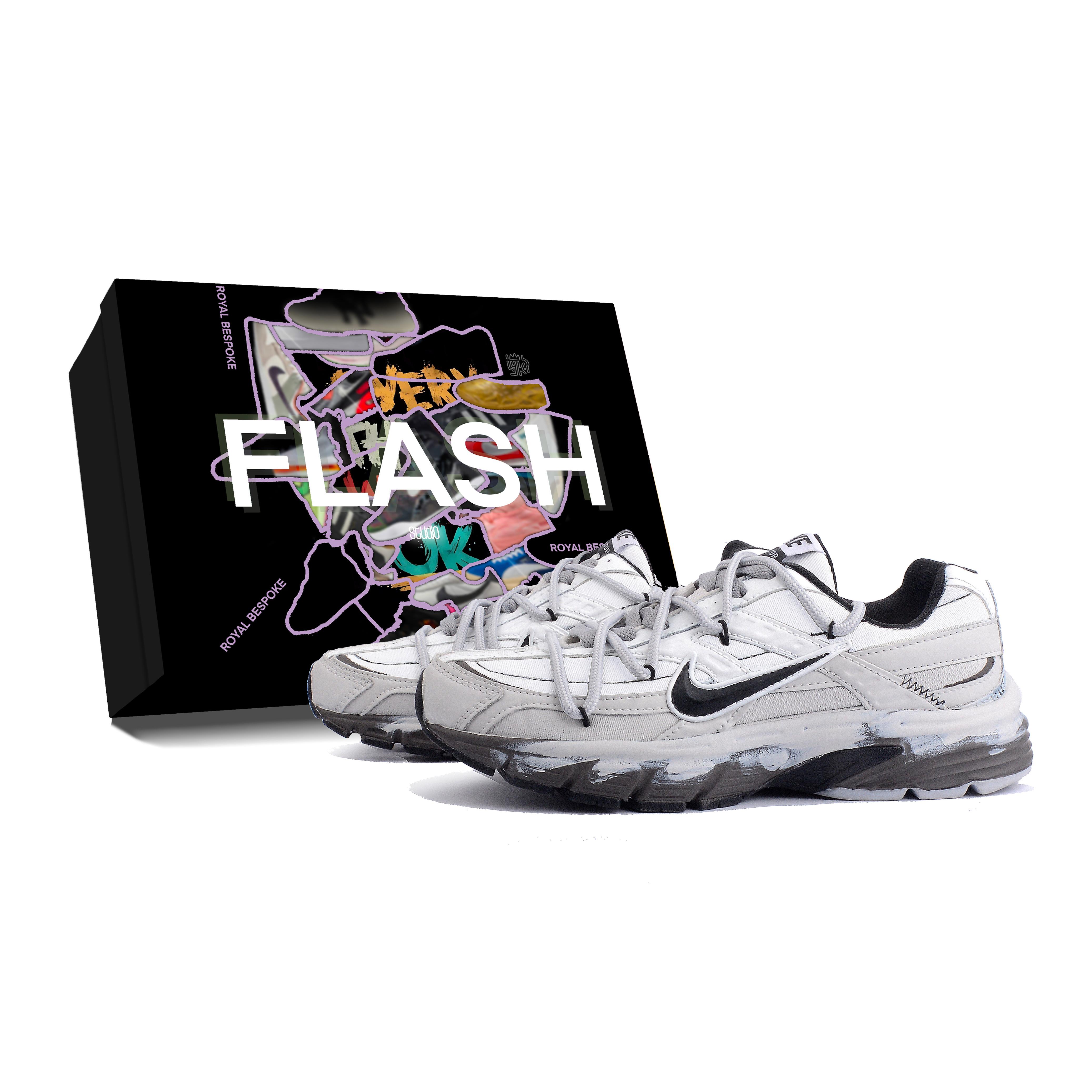

Nike Initiator Abrasion Resistant Low top Casual Running Shoes Unisex Gray White 394055-100(Team296--S-BOX) 36.5