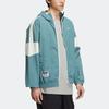 Adidas Originals Color-Block Logo Hooded Jacket Men Outerwear Green HS1992