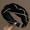 Women's Light Luxury Wide Headband: Autumn/Winter Fashion, High Skull Top, Hair Clip & Tie Accessory