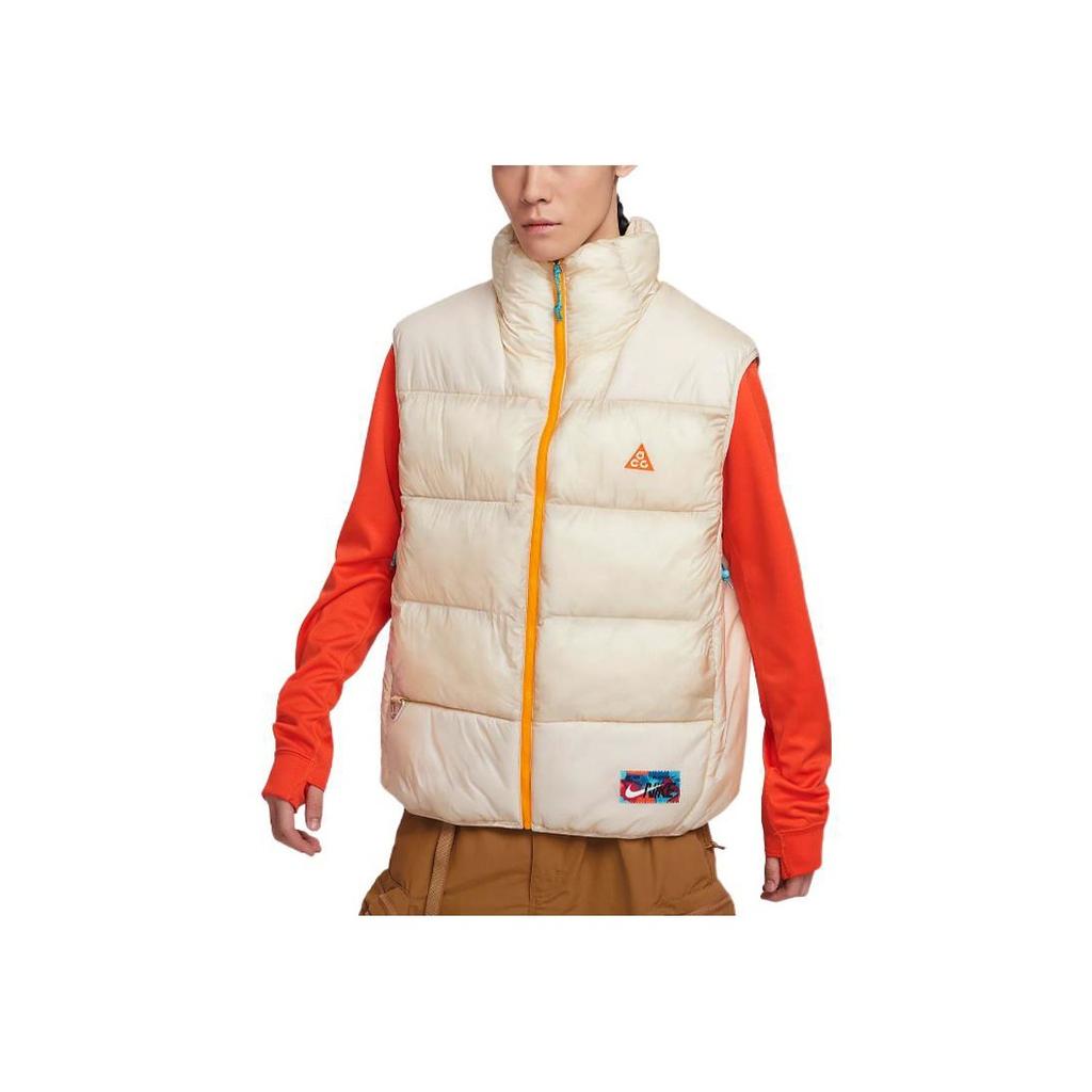 Nike Therma-Fit Adv ACG Lunar Lake Høyhalset Trykket Vest Unisex Topper Sand-Dune White FD4056-126