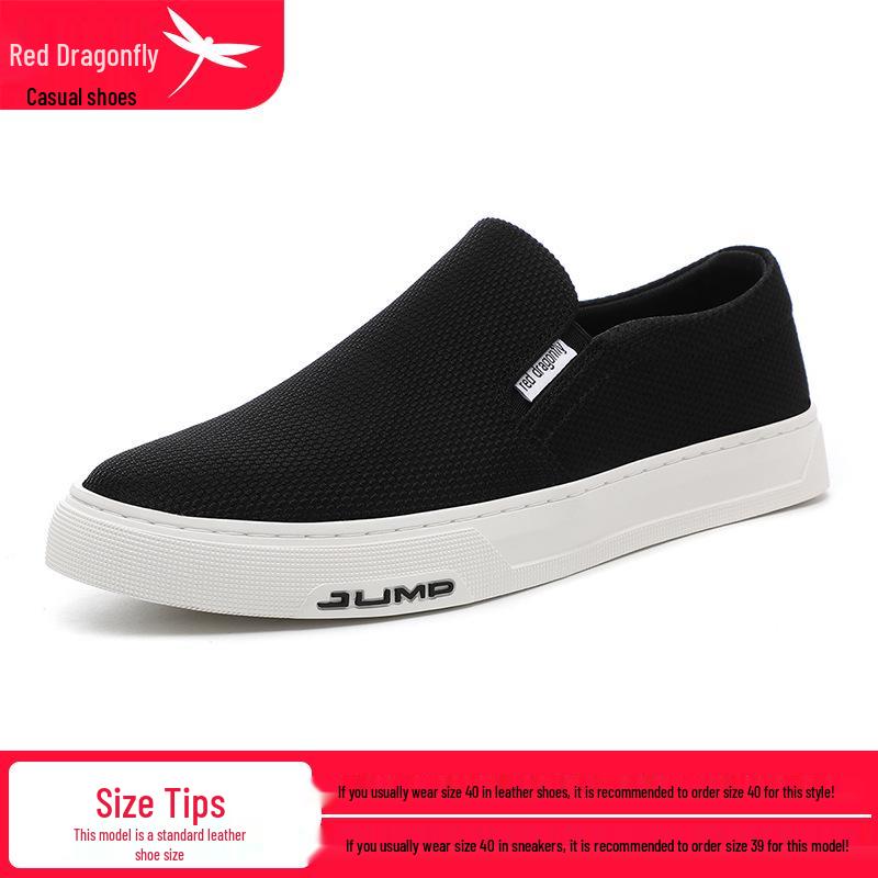 Red Dragonfly Men s Autumn Slip-On Canvas Low-Top Versatile Casual Shoes 44