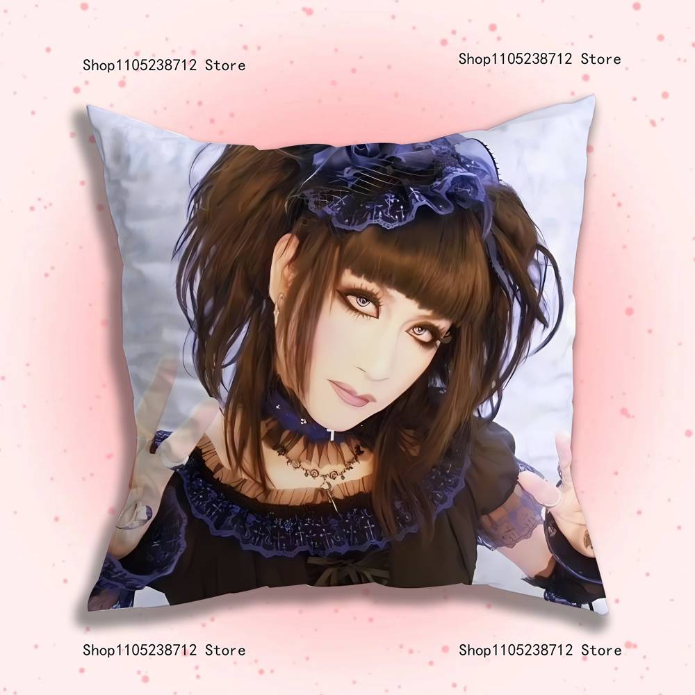 Mana M-Malice Gothic Mizer Pillowcase Pillowslip Cushion Plush Boys Girls Cartoon Anime Kawaii Decoration Birthday Cute Gifts