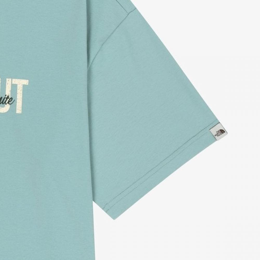 The North Face True Ta Short Sleeve Tee Grayish Turquoise Nt7us24m